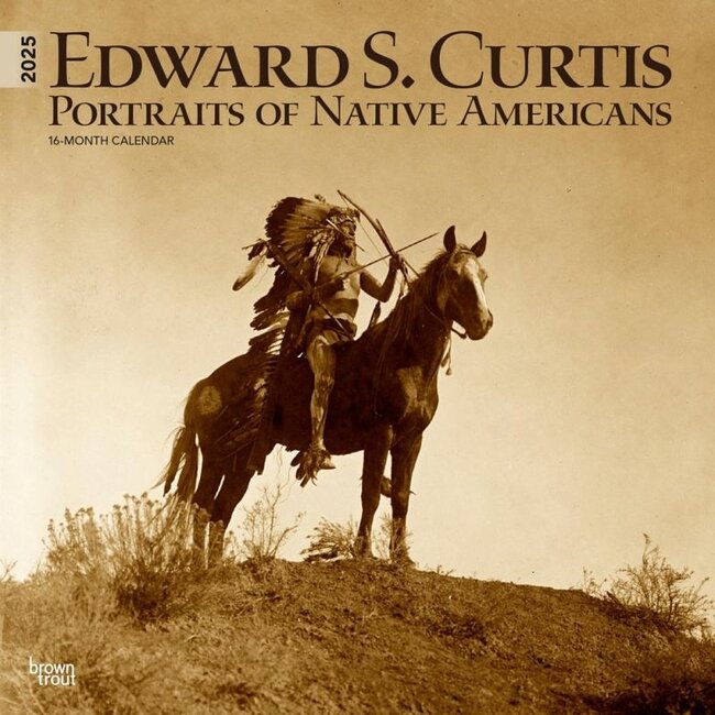 Browntrout Edward S. Curtis Portraits d'Amérindiens Calendrier 2025