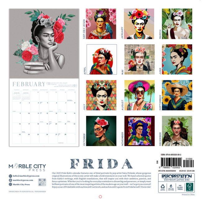 Frida Kahlo Calendar 2025? Order easily and quickly Online