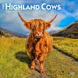 Browntrout Scottish Highlander Calendar 2025