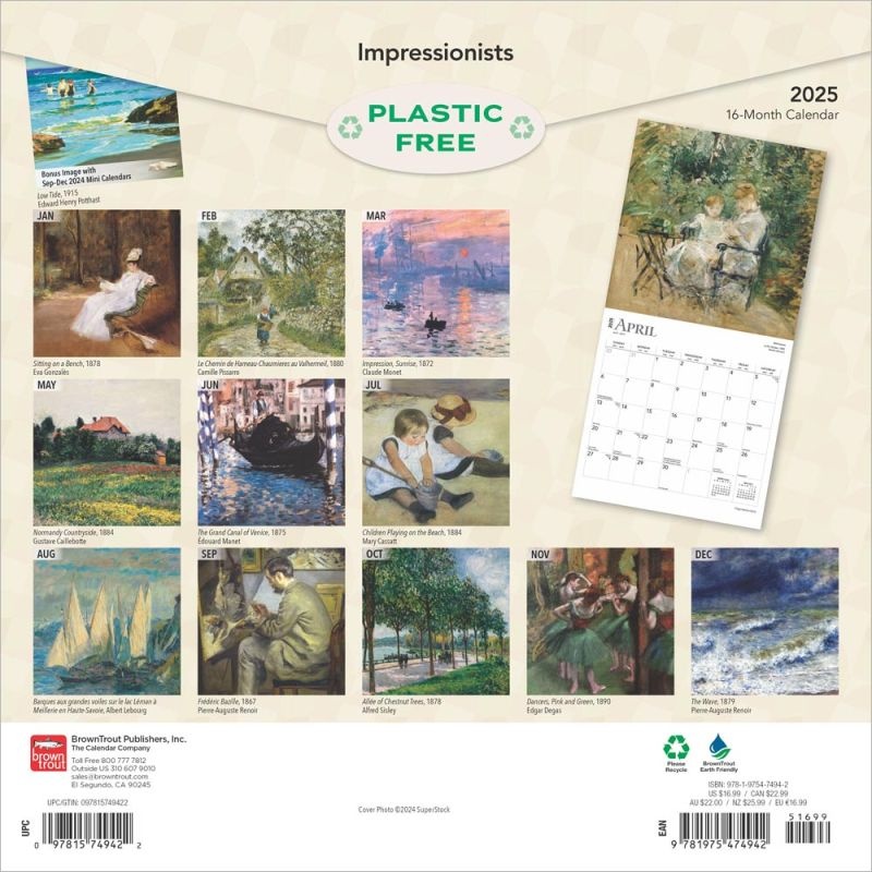 Buying Impressionists Calendar 2025 simply order online