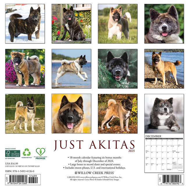 Buying Akita Calendar 2025 Order easily online Kalenderwinkel.nl