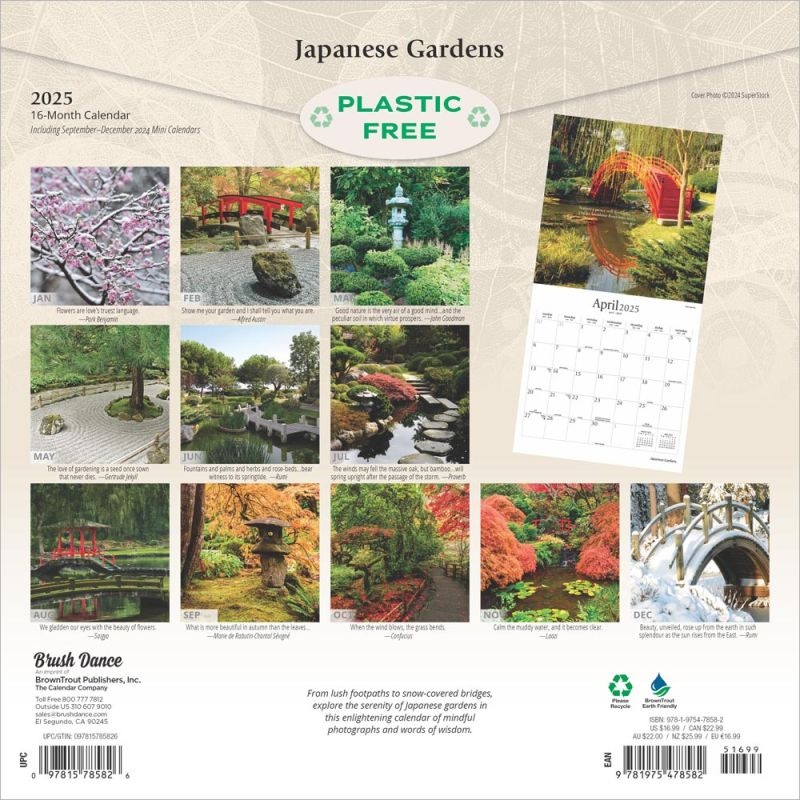 Buying Japanese Gardens Calendar 2025? Order online quickly and easily