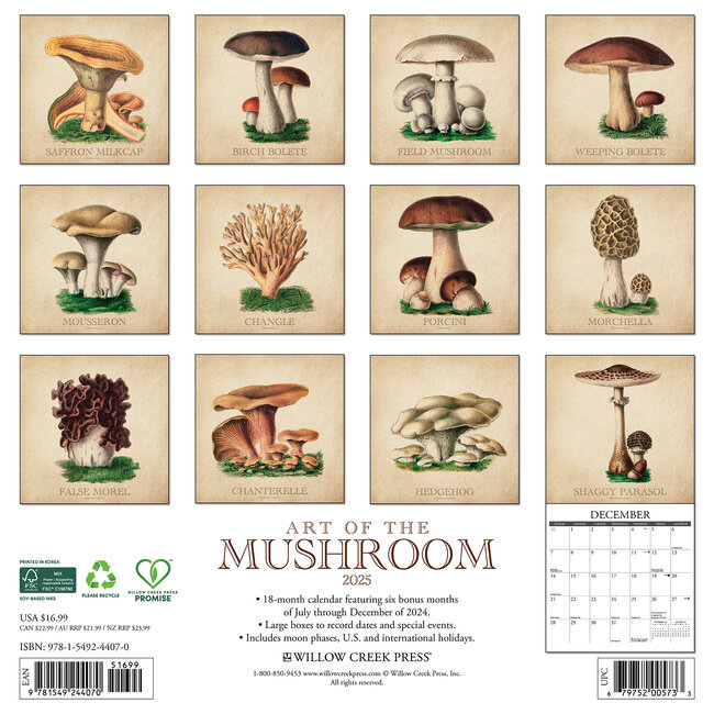 Buying The Art of the Mushroom Calendar 2025? Order online