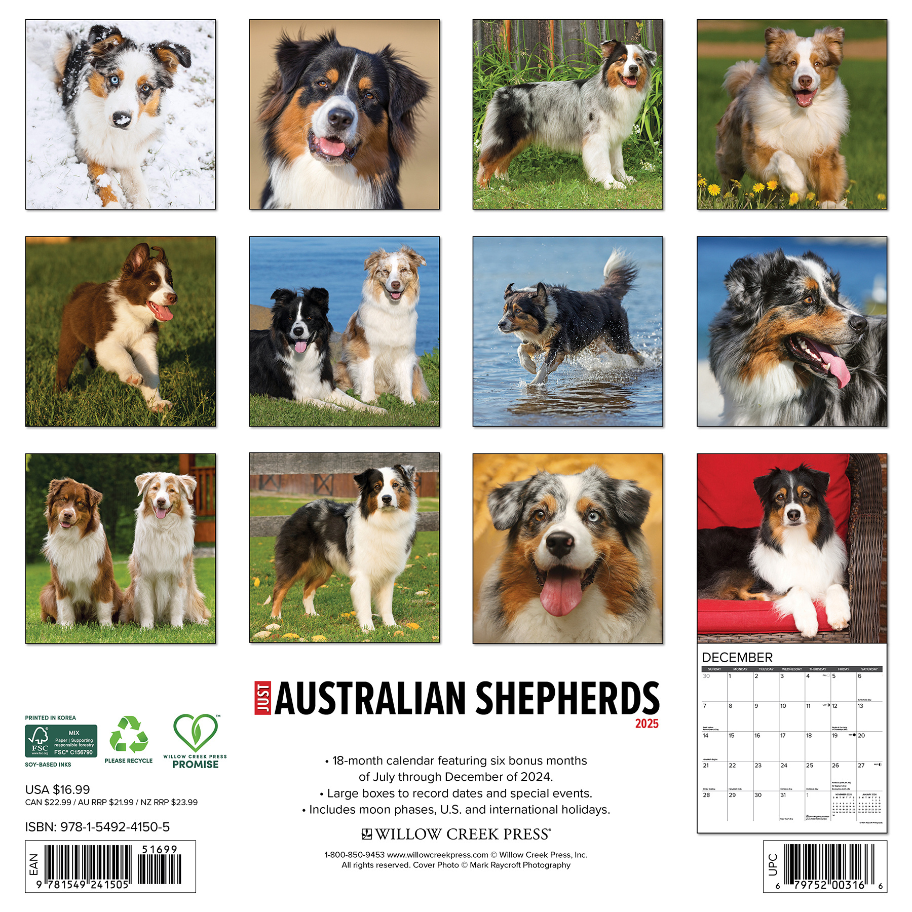 Australian Shepherd Kalender 2025 Kopen?  Bestel eenvoudig Online 