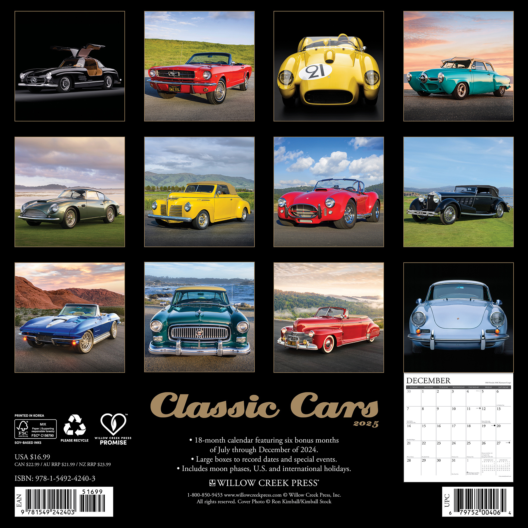 Buying Classic Cars Calendar 2025 simply order online Kalenderwinkel.nl