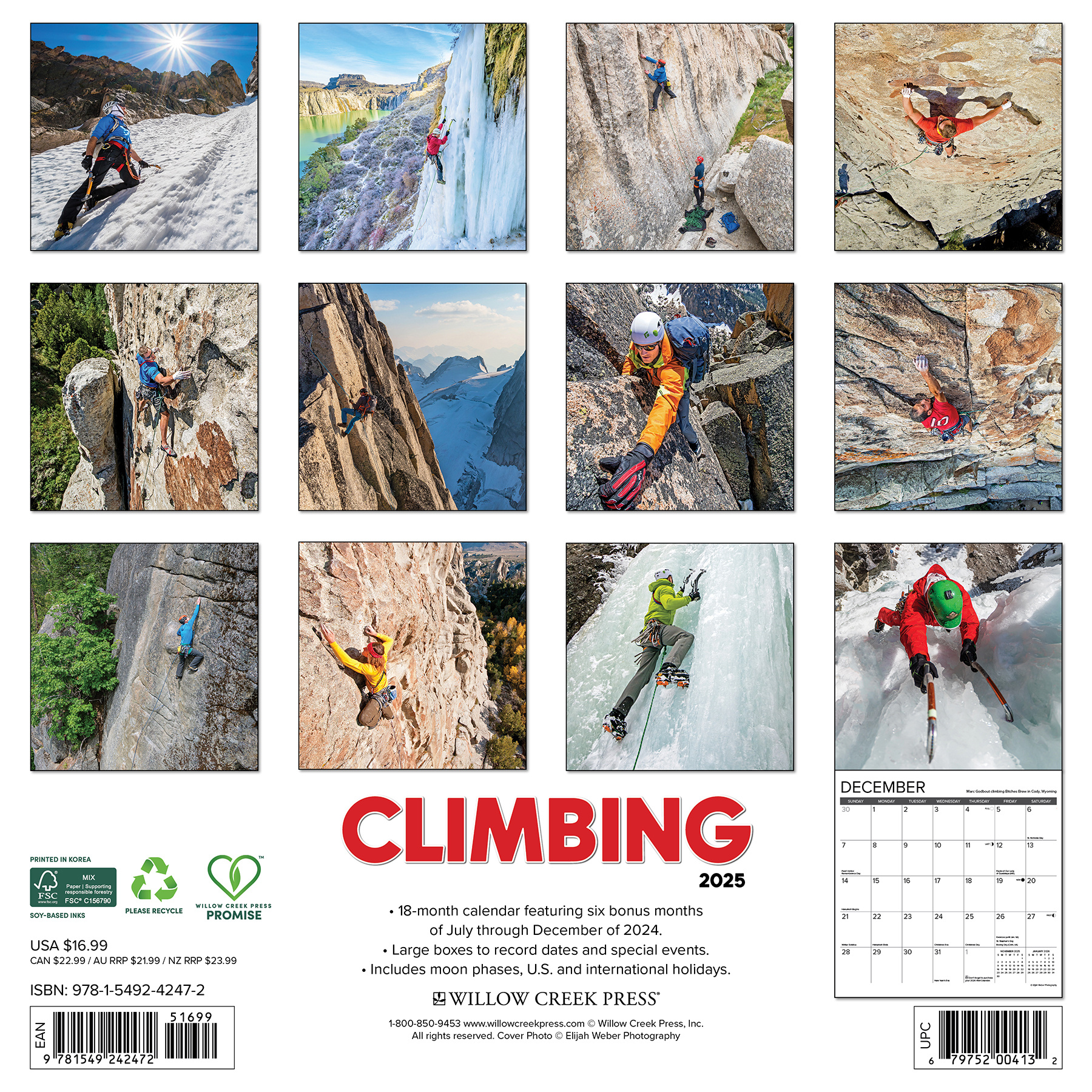Buying Climbing Calendar 2025? Order easily and quickly online Kalenderwinkel.nl