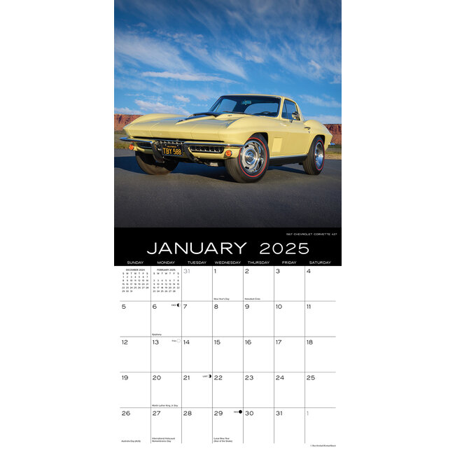 Corvette Kalender 2025 Kopen? Eenvoudig en snel online Kalenderwinkel.nl