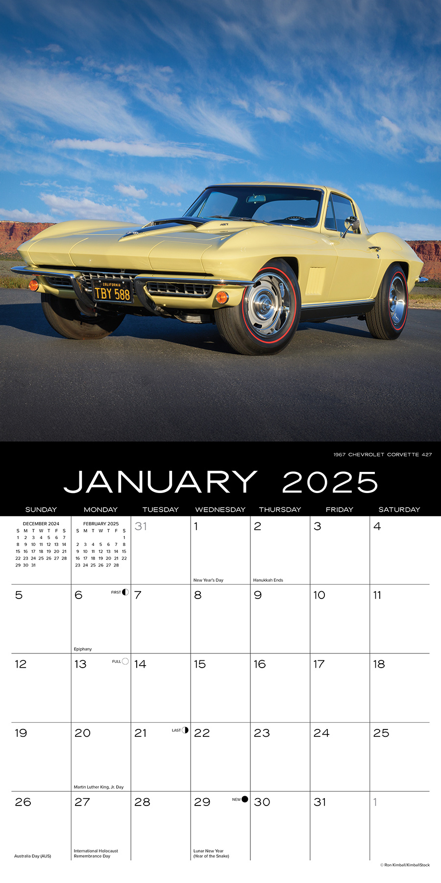 Corvette Kalender 2025 Kopen? Eenvoudig en snel online Kalenderwinkel.nl