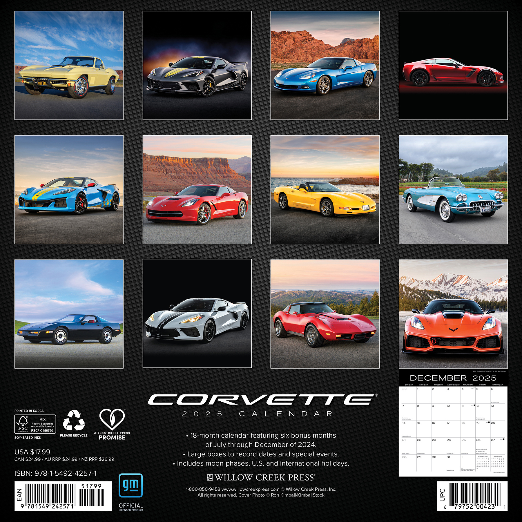 Corvette Kalender 2025 Kopen? Eenvoudig en snel online Kalenderwinkel.nl