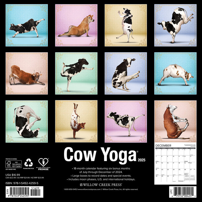 Koeien Yoga Kalender 2025 Kopen? Bestel eenvoudig Online