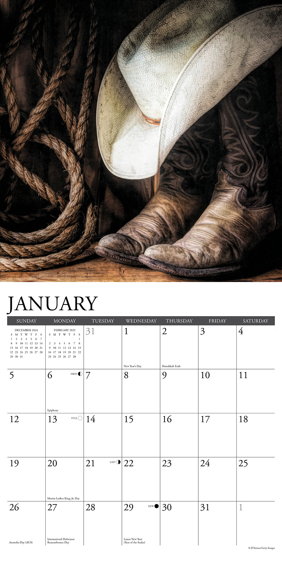 Cowboys Kalender 2025 Kopen? Bestel eenvoudig Online Kalenderwinkel.nl