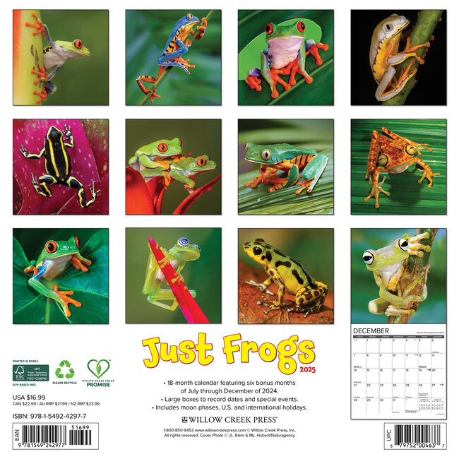 Buy Frog Calendar 2025 Order easily online Kalenderwinkel.nl
