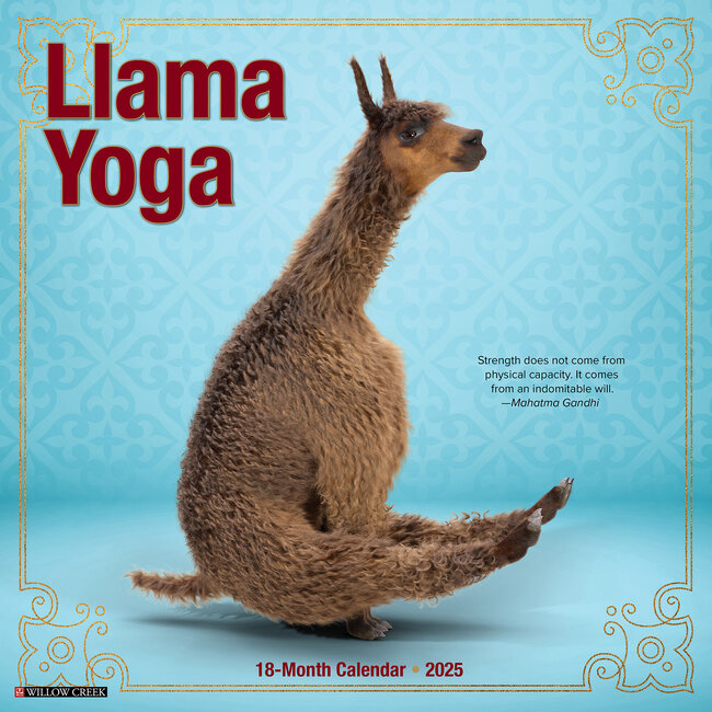Llama Yoga Calendar 2025