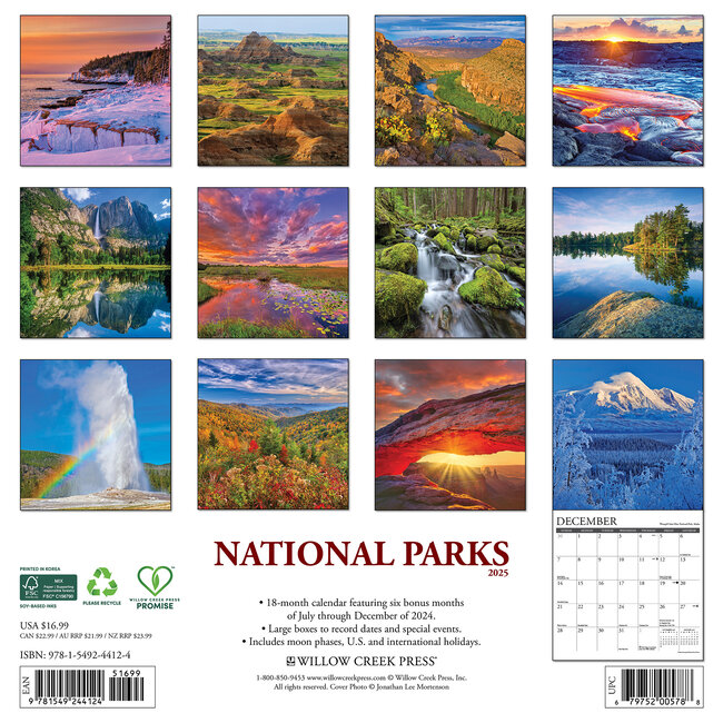 Buying National Parks Calendar 2025 simply order online