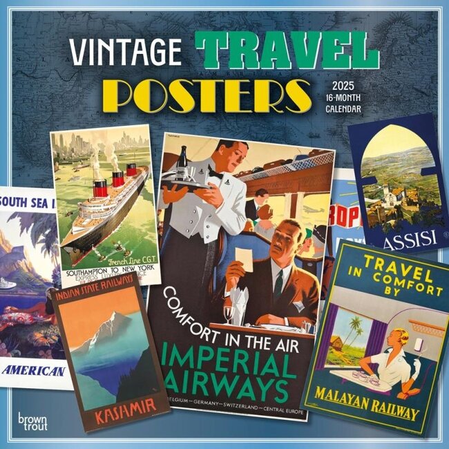 Affiches de voyage vintage Calendrier 2025