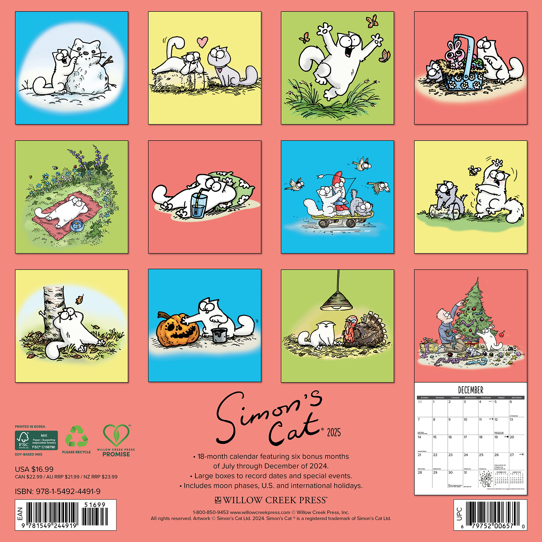 Comprar el Calendario Simon's Cat 2025 simplemente haga su pedido en