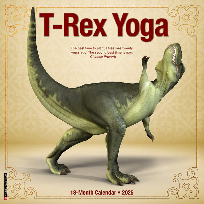 Willow Creek Calendario de Yoga T-Rex 2025