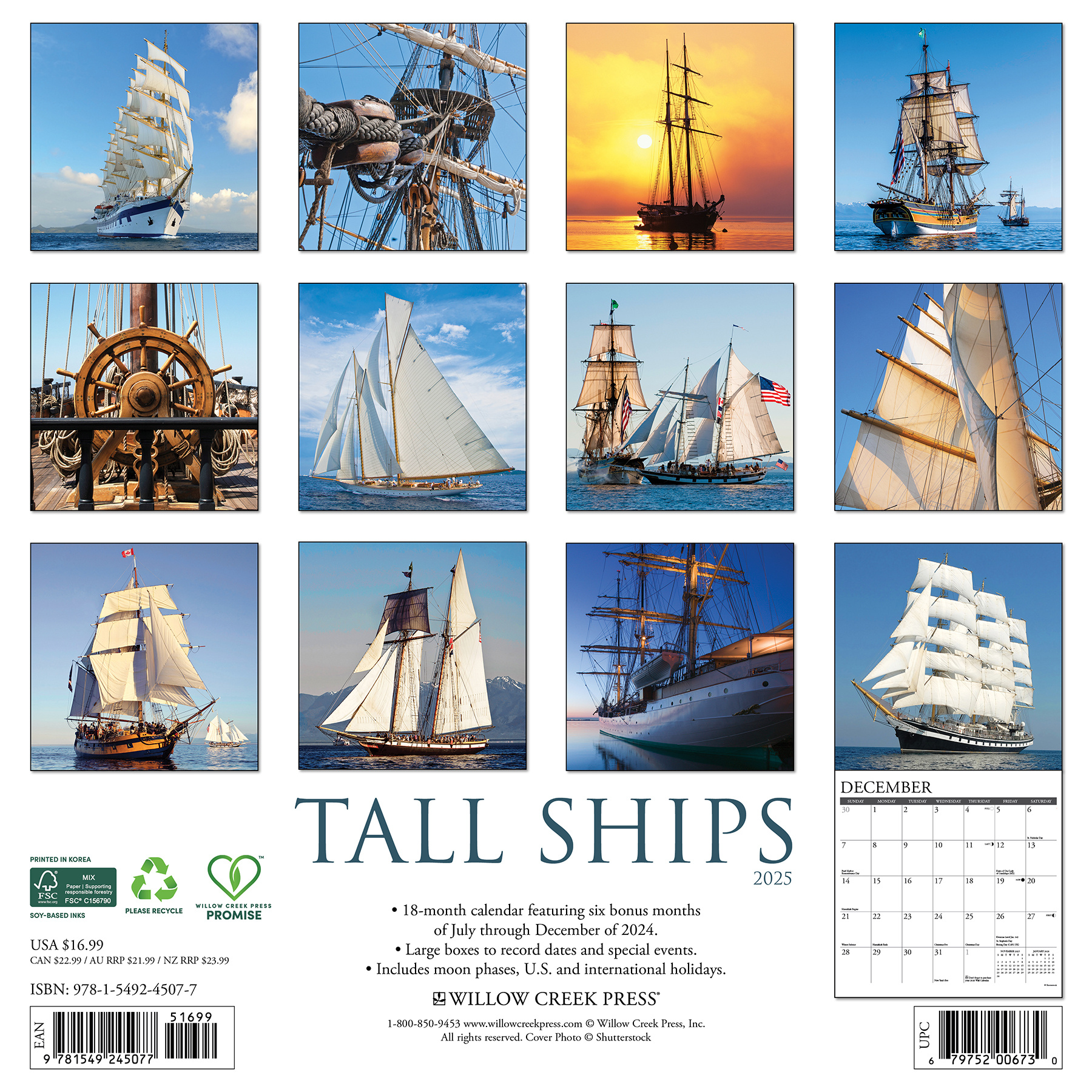 Buying Ships Calendar 2025 simply order online Kalenderwinkel.nl