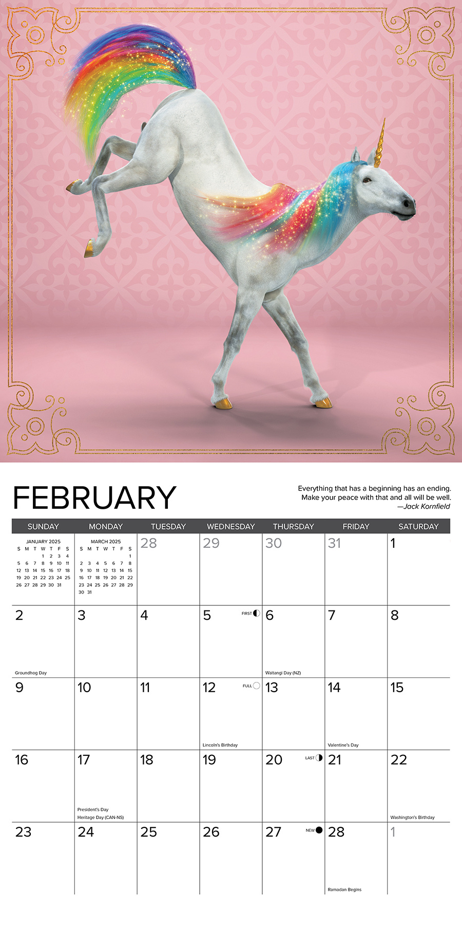 Buy Unicorn Yoga Calendar 2025 Order easily online Kalenderwinkel.nl