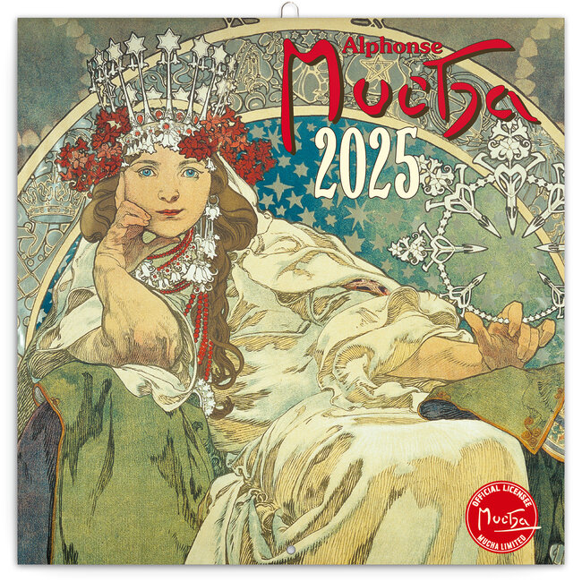 Presco Alphonse Mucha Kalender 2025