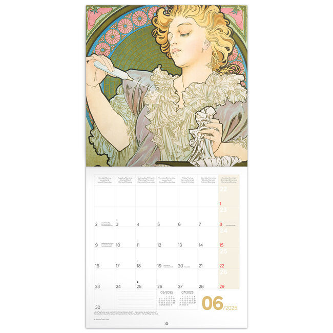 Buying Alphonse Mucha Calendar 2025 simply order online