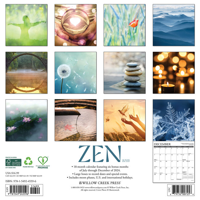 Comprar Calendario Zen 2025 Simplemente haga su pedido en línea