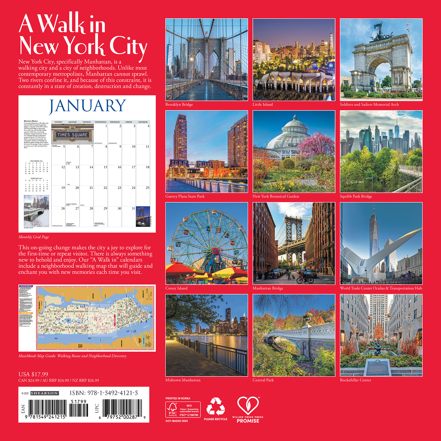 New York City Calendar 2025 Dolly Gabrila