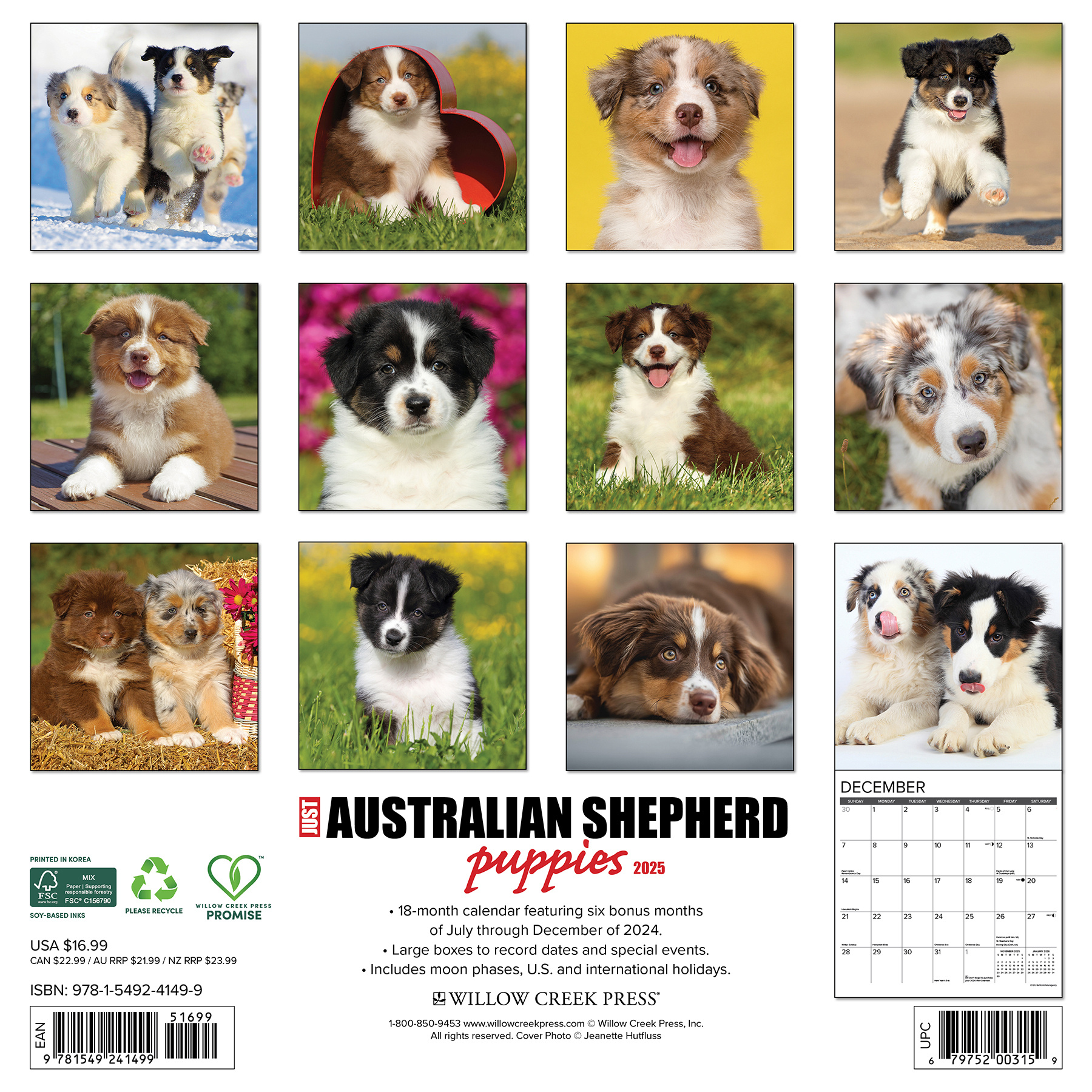 Australian Shepherd Puppies Kalender 2025 Kopen? Bestel snel Online