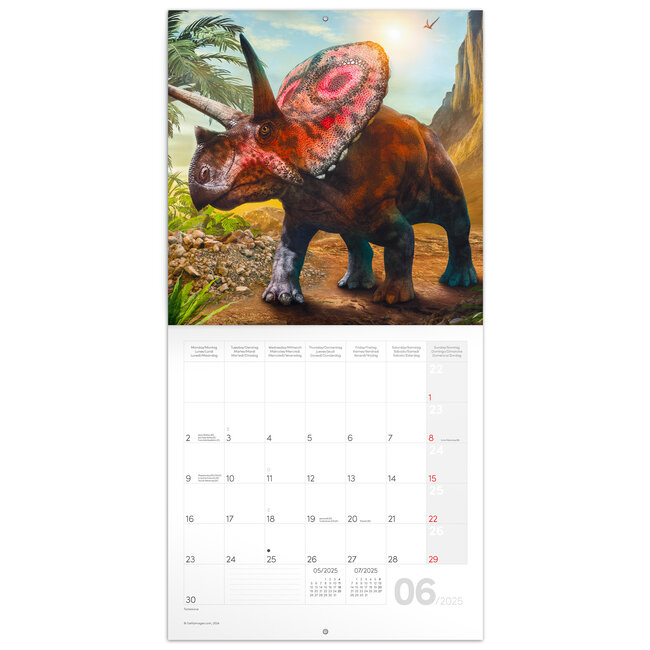Buying Dinosaurs Calendar 2025 Easily order online Kalenderwinkel.nl