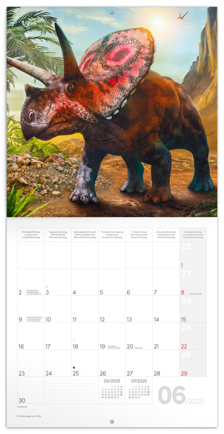 Buying Dinosaurs Calendar 2025 Easily order online Kalenderwinkel.nl