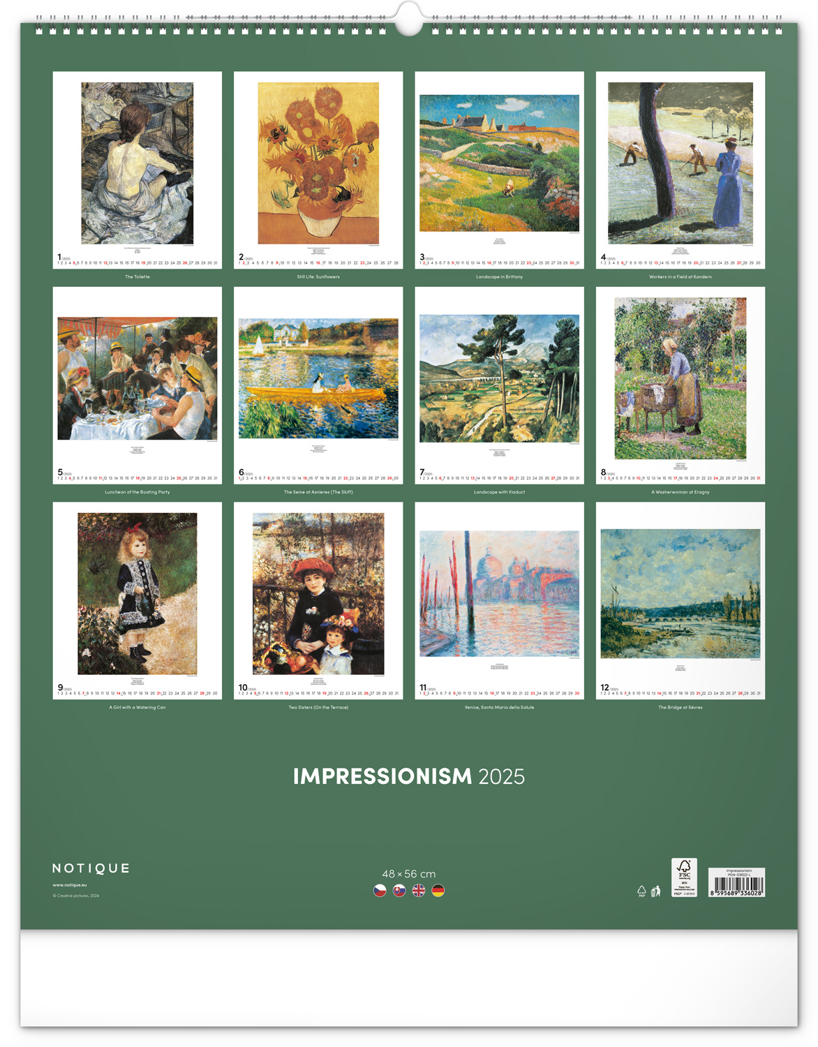 Impressionism Kalender 2025 Groot Kopen? Bestel eenvoudig Online