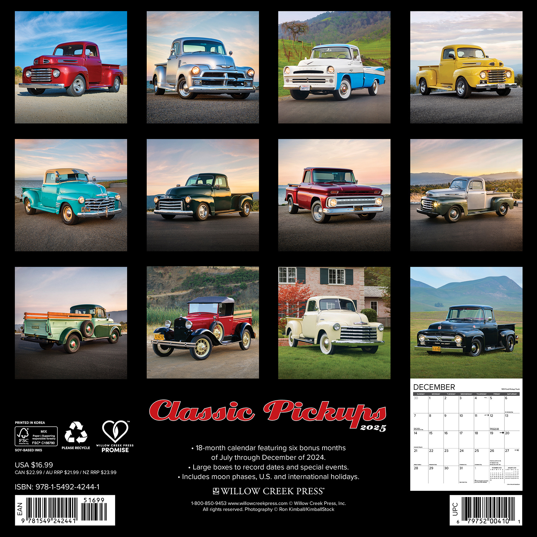 Buy Classic Pickups Calendar 2025 Order online easily