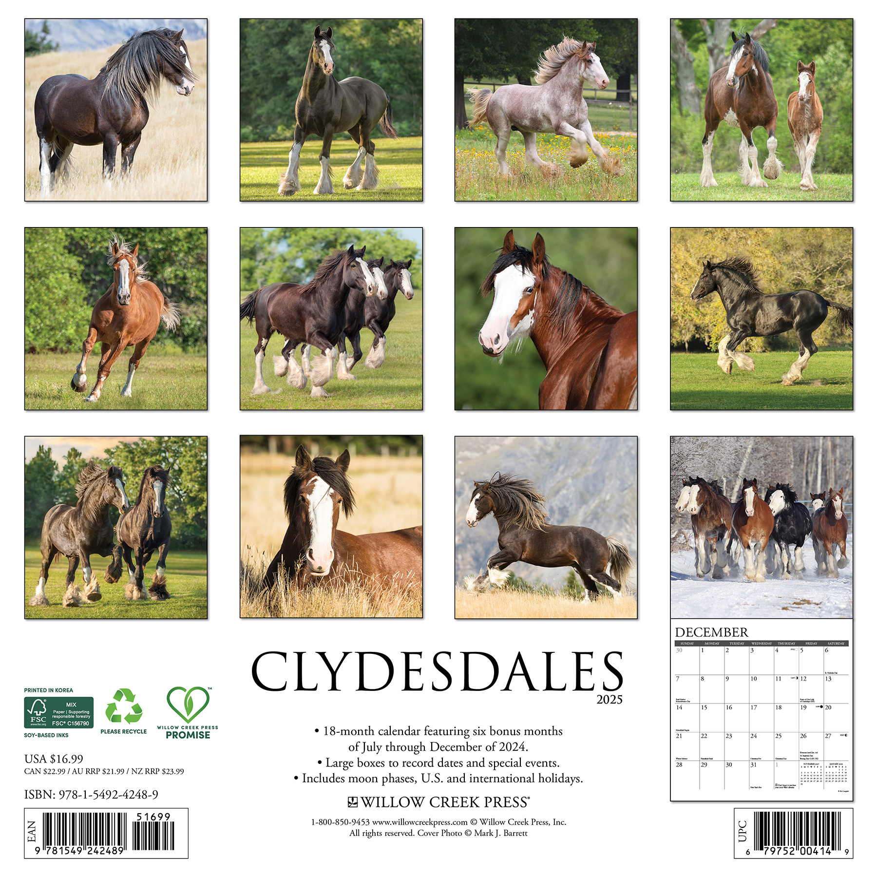 Comprar Calendario Clydesdales 2025 Pedir fácilmente en línea