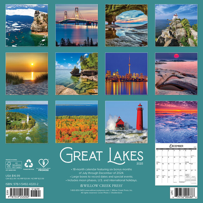Buy Great Lakes Calendar 2025 Order online easily and quickly. Kalenderwinkel.nl