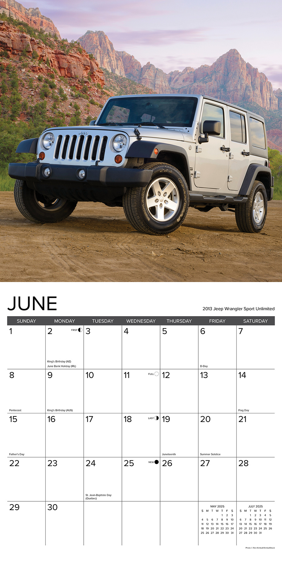 Acheter le calendrier Jeep 2025 ? Commandez en ligne rapidement et