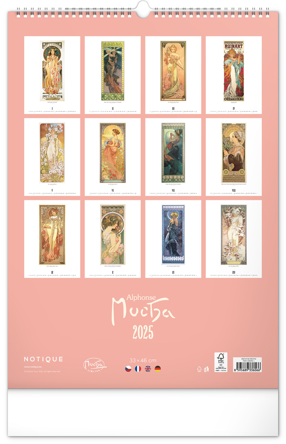 Buying Alphonse Mucha Calendar 2025 simply order online