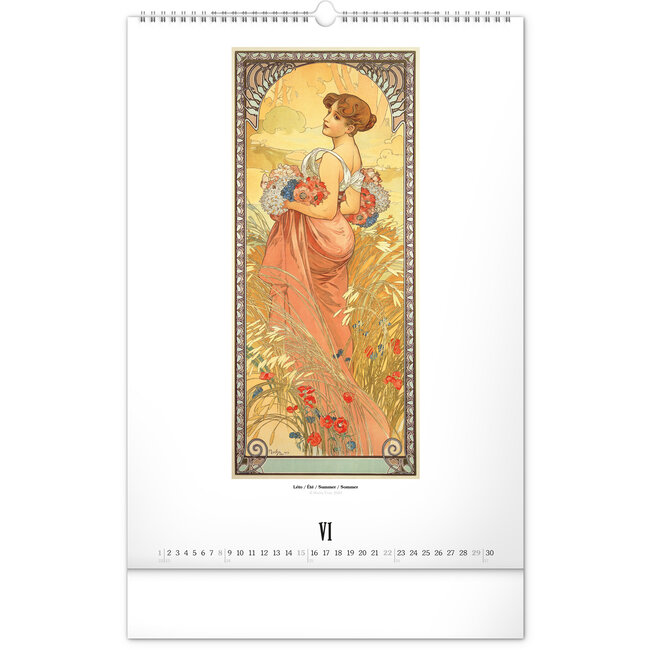 Buying Alphonse Mucha Calendar 2025 simply order online