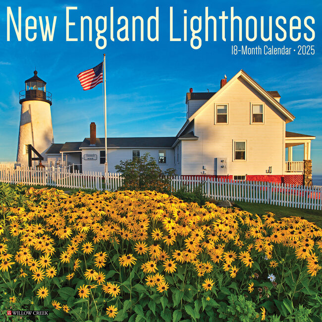 Willow Creek Calendrier des phares de Nouvelle-Angleterre 2025