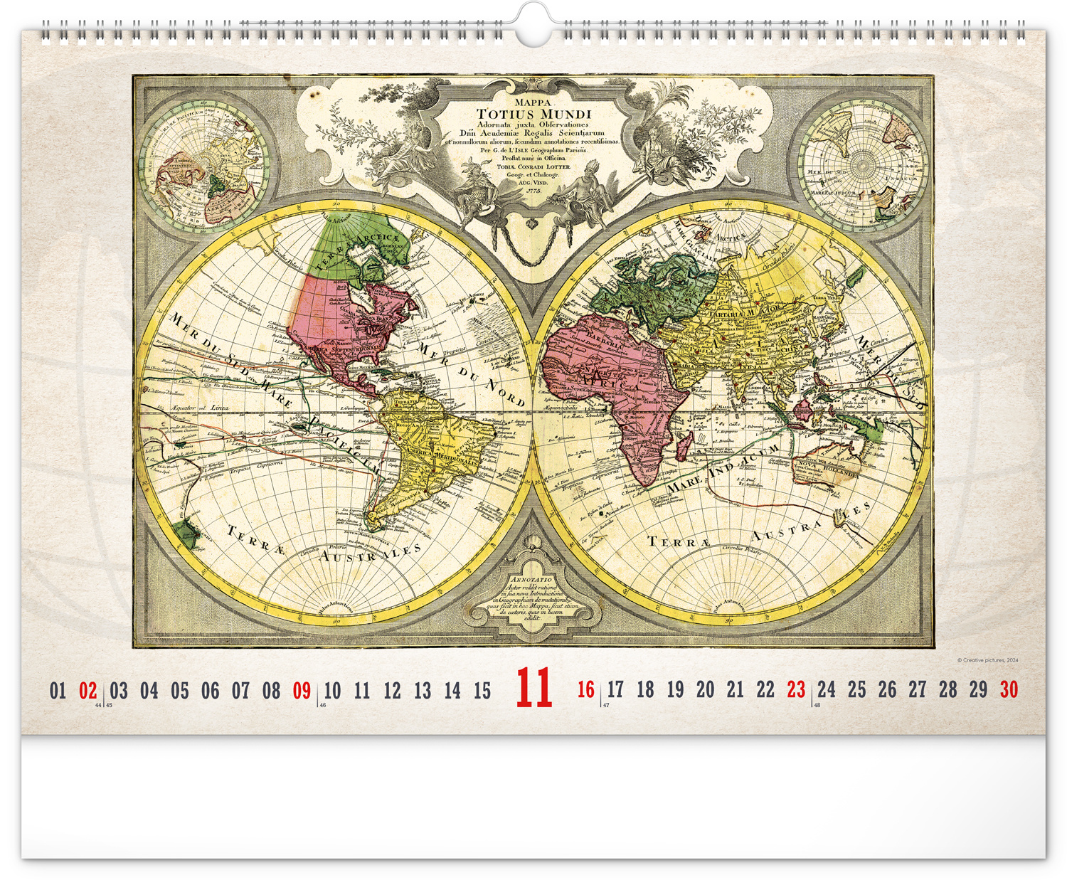 Buying Antique Maps Calendar 2025? Order online quickly and easily