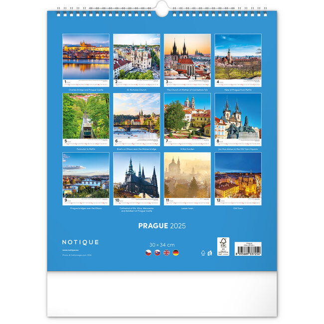 Buying Prague Calendar 2025 Large? Order easily online Kalenderwinkel.nl