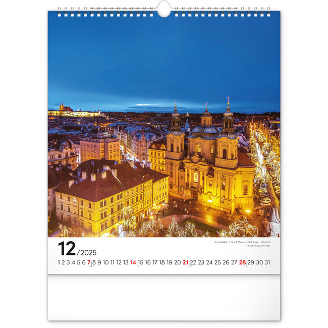 Buying Prague Calendar 2025 Large? Order easily online Kalenderwinkel.nl