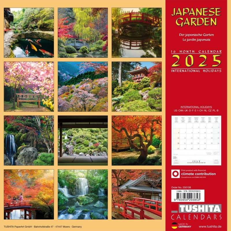 Buying Japanese Garden Calendar 2025 simply order online