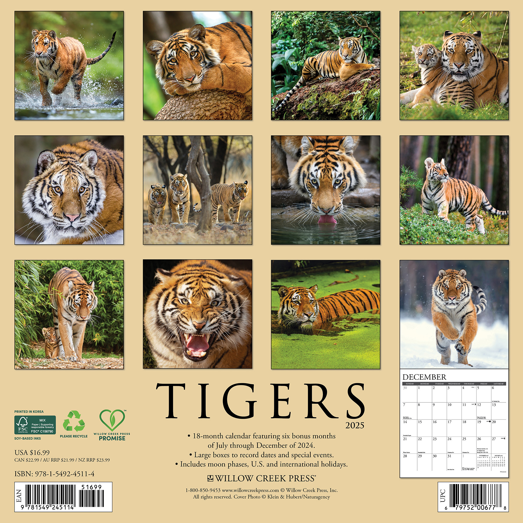 Acheter Calendrier Tigre 2025 Commander en ligne facilement et