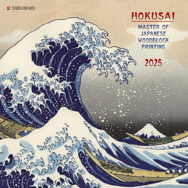 Tushita Hokusai - Calendario giapponese in blocchi di legno 2025