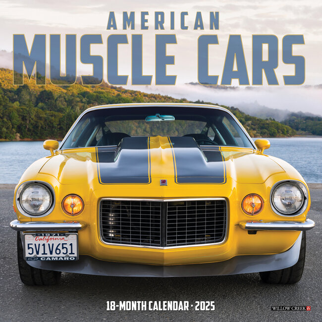 American Musle Cars Calendar 2025 Mini