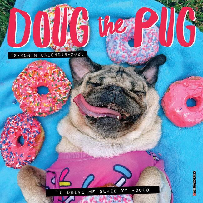Doug the Pug Kalender 2025 Mini