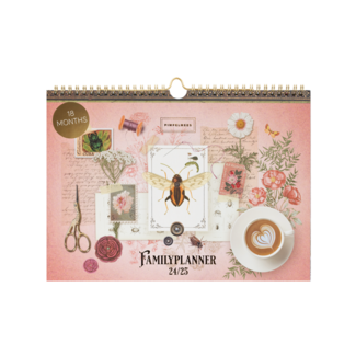 Pimpelmees Blue Tit Family Planner 18 mesi 2024-2025 Peach