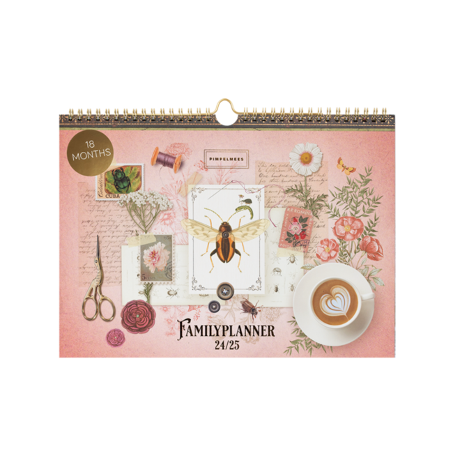 Blue Tit Family Planner 18 mesi 2024-2025 Peach