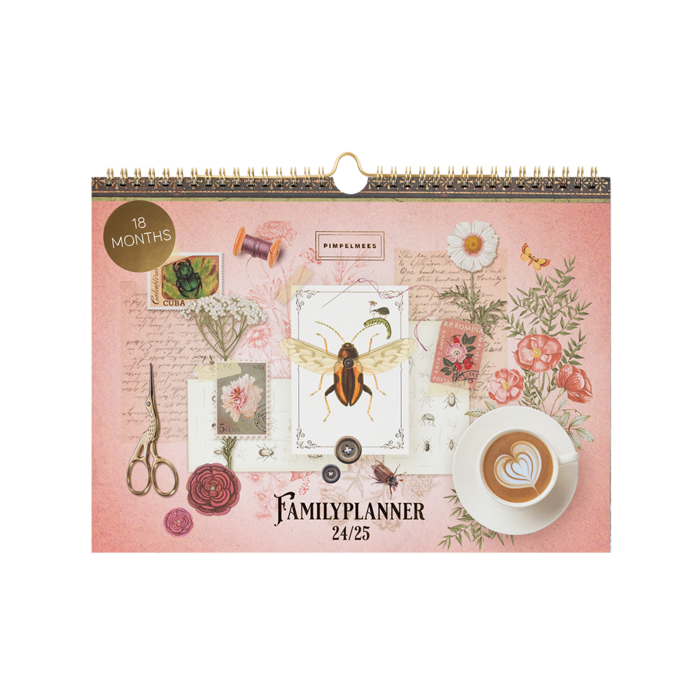 Pimpelmees Family Planner 18 maanden 20242025 Peach Kopen