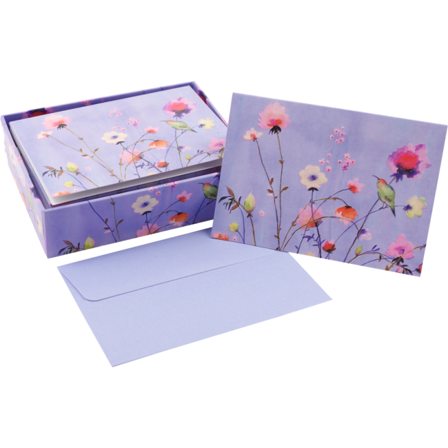 Lavender Wildflowers Note cards 14 pieces